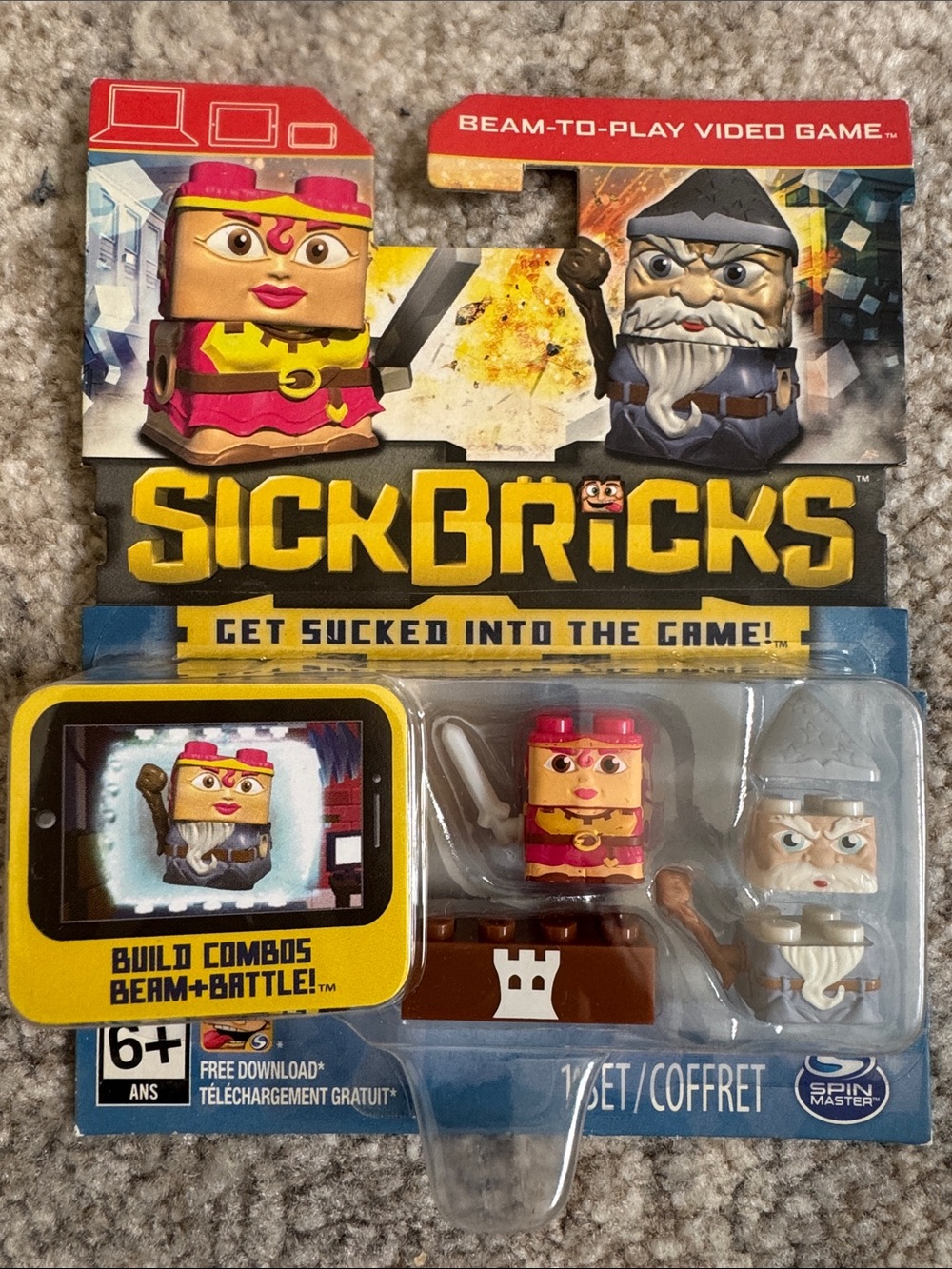 Sick Bricks Beam-to-Play Video Game 2-Pack - Pink & Gray Characters